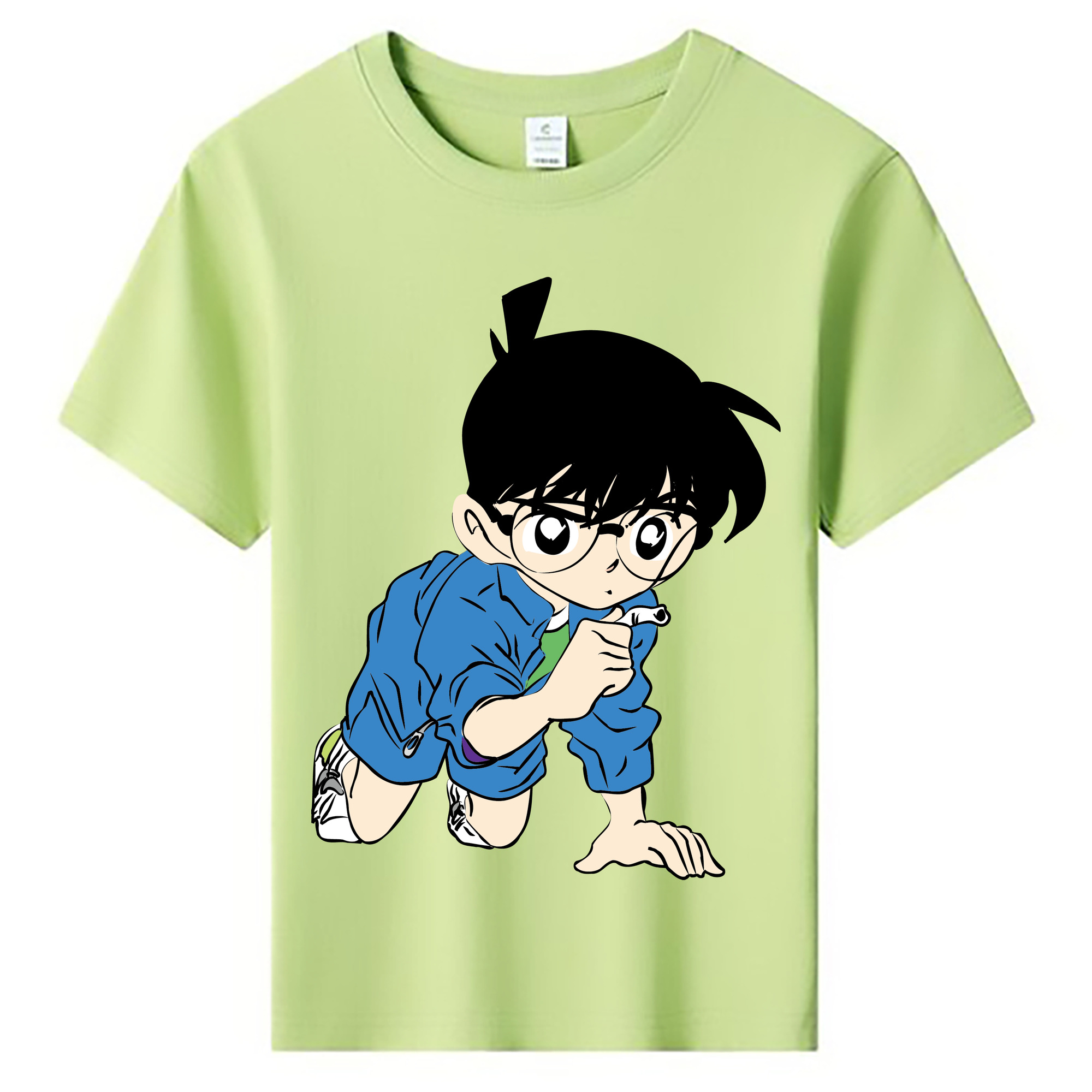 （画像用） 名探偵コナン 江戸川 コナン Detective Conan Conan Edogawa 綿100％キッズTシャツ（フロントプリント）